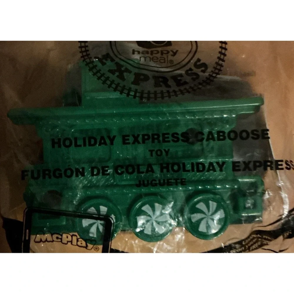 McDonalds 2017 Holiday Express Christmas Train Lot Of 7 Trains, Barbie, M&M, NIP